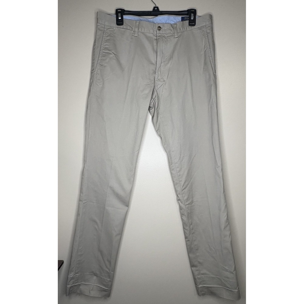 Polo Ralph Lauren Khaki Pants Men Actual 34x32 Beige Chino Straight Altered